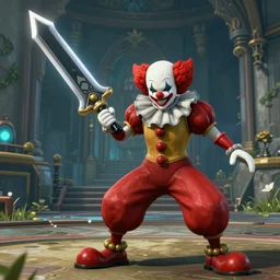 final boss battle with clown strife using his balloon sword cinematic cutscene render screenshot final fantasy 7 remake high resolution