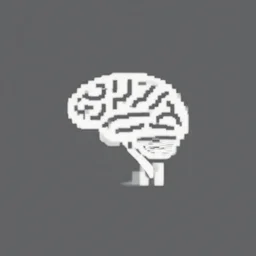 minimalist logo icon for a wandering mind, one person, brain filter pixelated, analogue soundscape, retro psychology, victo ngai, kilian eng, lois van baarle