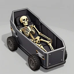 skeleton in the coffin with wheels, rally stylize, art gta 5 cover, official fanart behance hd artstation by jesper ejsing, by rhads, makoto shinkai and lois van baarle, ilya kuvshinov, ossdraws, that looks like it is from borderlands and by feng zhu and loish and laurie greasley, victo ngai, andreas rocha, john harris,
