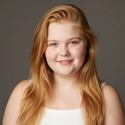 a portrait photograph of curvy, radiant, bubbly, 2 5 - year - old canadian plus - size model, long strawberry - blond hair, creamy skin, portrait, zeiss 3 5 mm photograph