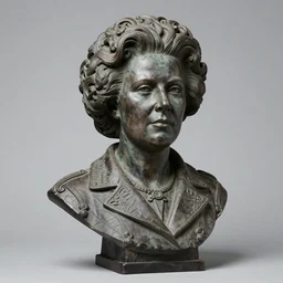 cast - iron bust of margret thatcher.