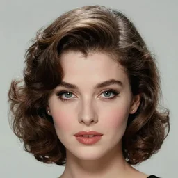 portrait of a beautiful 20-year-old woman with old hollywood waves hairstyle by Mario Testino, ca. 1990, close up, detailed, award winning, Sony a7R