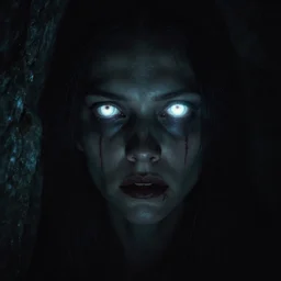 one look at those eyes and the seer will go insane ; the monster's bright and searing gaze will pierce you to the wall. sleek and moody, luminous in the dark, these glowing eyes inflict maximum terror upon whomever wanders too far into the mountain crevasse. few return. traveler, you have been warned.