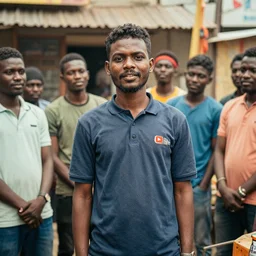 morshu the shopkeep from ytp youtube poop, standing amongst his friends