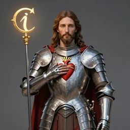 Jesus as a knight of zodiac using a Sacred Heart armor, by Stanley Artgerm Lau, WLOP, Rossdraws, James Jean, Andrei Riabovitchev, Marc Simonetti, Yoshitaka Amano, ArtStation, CGSociety,