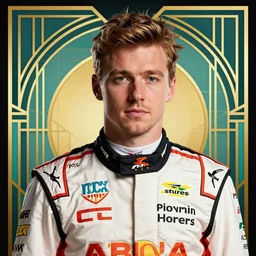 christian horner portrait, art deco, portrait