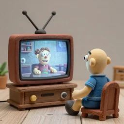 a watching tv claymation by nick park