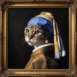 framed portrait, close - up anthropomorphic tabby cat with a pearl earring in the right ear, in a rich winter russian furcoat!!, beautiful, cinematic lighting, highly detailed, digital art, oil painting, highly detailed, sharp focus, matte painting, renaissance painting, by orest kiprensky, by alphonse mucha, by leyendecker, by rutkowsky,