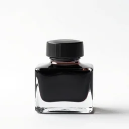 baroque ink bottles, clean 3d render, octane render, isolated on a pure white background, centered, entire object in frame, sharp focus, soft studio lighting