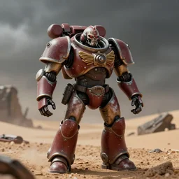 cinematic still of a zombie heavy mech military space marine, by kow yokoyama, maschinen krieger, hobby japan, stormy post apocalyptic desert, highly detailed, 3 5 mm, shot with canon 5 d mark ii, face detail, rob bottin, rick baker, jordu schell, artstation, cg society, soft illumination