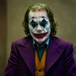 Film still of Joe Biden as the Joker, from The Dark Knight (2008)