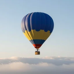 an air balloon above the clouds