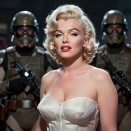 marilyn monroe, 8 k, highly detailed, digital painting, artstation, radiant light, caustics, war hero, concept art, smooth, sharp focus, by gaston bussiere, bayard wu, giger, maxim verehin