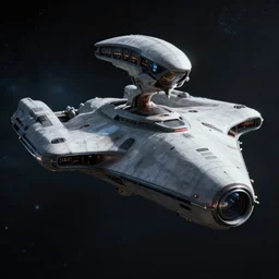 klingon battle cruiser in space, in the style of aliens, shallow depth of field, moody lighting, 8 k, ultra realistic, octane render,