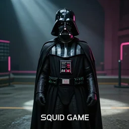 Darth Vader competing in Squid Game