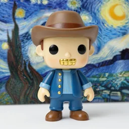 van gogh gold teeth stop motion vinyl action figure, plastic, toy, butcher billy style