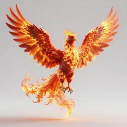 hyperdetailed image of a phoenix with its full body flaming and wings spread 8 k extremely detailed hd hyperrealism sakuga anime, jojo stand, with many other phoenix, flying into a new dimension of reality together