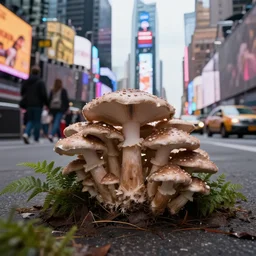 Times Square overgrown with mushrooms, Alternate Universe