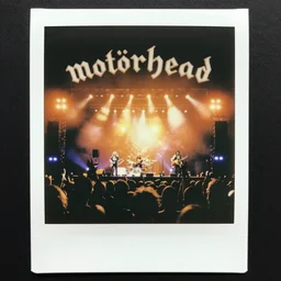 80s polaroid colour flash photograph of Motörhead concert