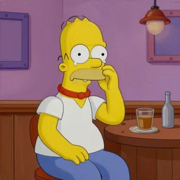 oil painting of moe sizlak from the simpsons crying in the bar by matisse