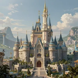A beautiful futuristic castle in a valley, incredibly detailed matte painting, digital art
