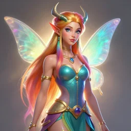 painted portrait, ellie bamber fairy, backlit, smooth, gaudy colors, octane render aesthetic, overlord, dota matte painting concept art, official fanart behance artstation by atey ghailan, greg tocchini, james gilleard, joe fenton, kaethe butcher
