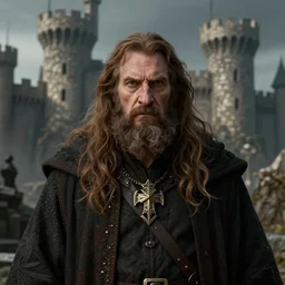 a super detailed full body and head portrait of a dwarf warpriest with brown hair, castle setting, d & d rpg portrait, hires headshot, 4 k, symmetrical, centered, art by tim hildebrandt and frank frazetta and gerald brom and greg rutkowski