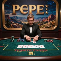 pepe casino dealer, gambling, casino, detailed
