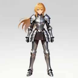 a 2 d illustration of a female warrior in armor, full body character concept, anime style, by hideo minaba, pixiv, artstation, granblue fantasy