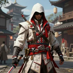 Ingame Screenshot of  Art of Assassins' Creed 6: Tokyo Shinobi, for ps5, Highly Detailed, Unreal engine 5, HD, 8k, GTX 3090, 🔥 😎 🕹️ 👀
