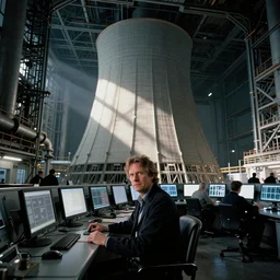 Jamie Hyneman in the control room of Chernobyl nuclear power station