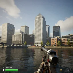 canary wharf, screenshot from 2 0 2 5 pc game, unreal engine, max graphics settings, 8 k uhd