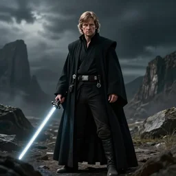 luke skywalker as a dark jedi, concept art