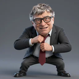 Linux Tux strangling Bill Gates, 8k ultra HD, realistic 3D render, CGsociety, Artstation trending, CGI