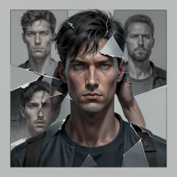 reality fragmentation, matte painting comic book art