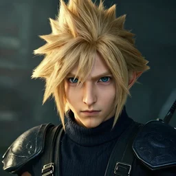 a face portrait of cloud from final fantasy 7, medieval, style by donato giancola, wayne reynolds, jeff easley dramatic light, high detail, cinematic lighting, artstation, dungeons and dragons