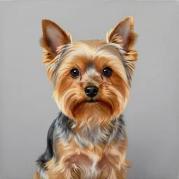 an award winning anamorphosis portrait painting of a yorkie dog, inspired by gustav klimt, h. r giger, abstract art, hyper detailed ultra sharp photorealistic portrait