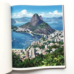 rio de janeiro in an anime film, directed by makoto shinkai, art book