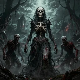 Now I have become Death, the destroyer of worlds, artwork by artgerm, Zombie Ghouls, rendered in high octane, gothic art, art by Ansel Adams