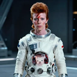 film still of David Bowie as David Bowman in 2001 a space odyssey, 4k