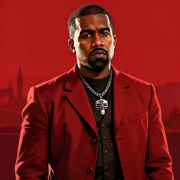 kanye west in stephen bliss illustration red dead redemption 2 artwork of kanye west, face, in the style of red dead redemption 2 loading screen, by stephen bliss, artstation
