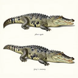 “ plume agate ” anatomical drawing of crocodile “ gray ’ s anatomy ” 1 0 2 4 x 1 0 2 4