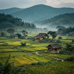 vietnamese countryside, mystical, enchanting, cinematic