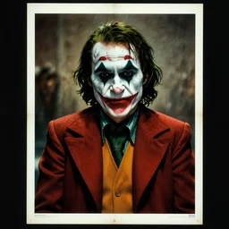 Willem Dafoe as the Joker on a 1970s horror movie poster , vintage 70s print, scary, horrifying, terror