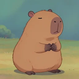 original capybaras character in the style of a disney movie