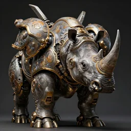 portrait of a robotic rhino mecha elegant, concept art, intricate complexity, by shigenori soejima, krenz cushart, alphonse mucha, takato yamamoto, conrad roset, 4 k, beautiful, cinematic dramatic atmosphere, volumetric lighting, highly detailed, perfect, fine details, realistic shaded, artwork by subjekt zero