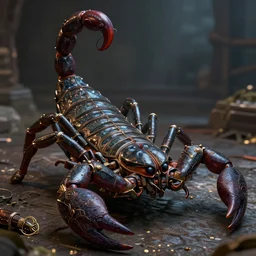 highly detailed portrait of scorpion mortal kombat, artstation, art by wlop and midway games, unreal engine, cinematic lighting, digital illustration, ornate details,