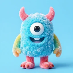a cute monster made from salt water taffy, portrait by Anne Geddes