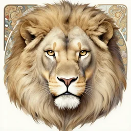 lyran starseed, lion face, intricate, elegant, highly detailed, digital painting, artstation, concept art, smooth, sharp focus, illustration, art by Krenz Cushart and Artem Demura and alphonse mucha