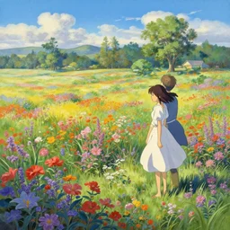a beautiful landscape with incredible flora, high realistic high detailed painting by thomas kinkade and makoto shinkai